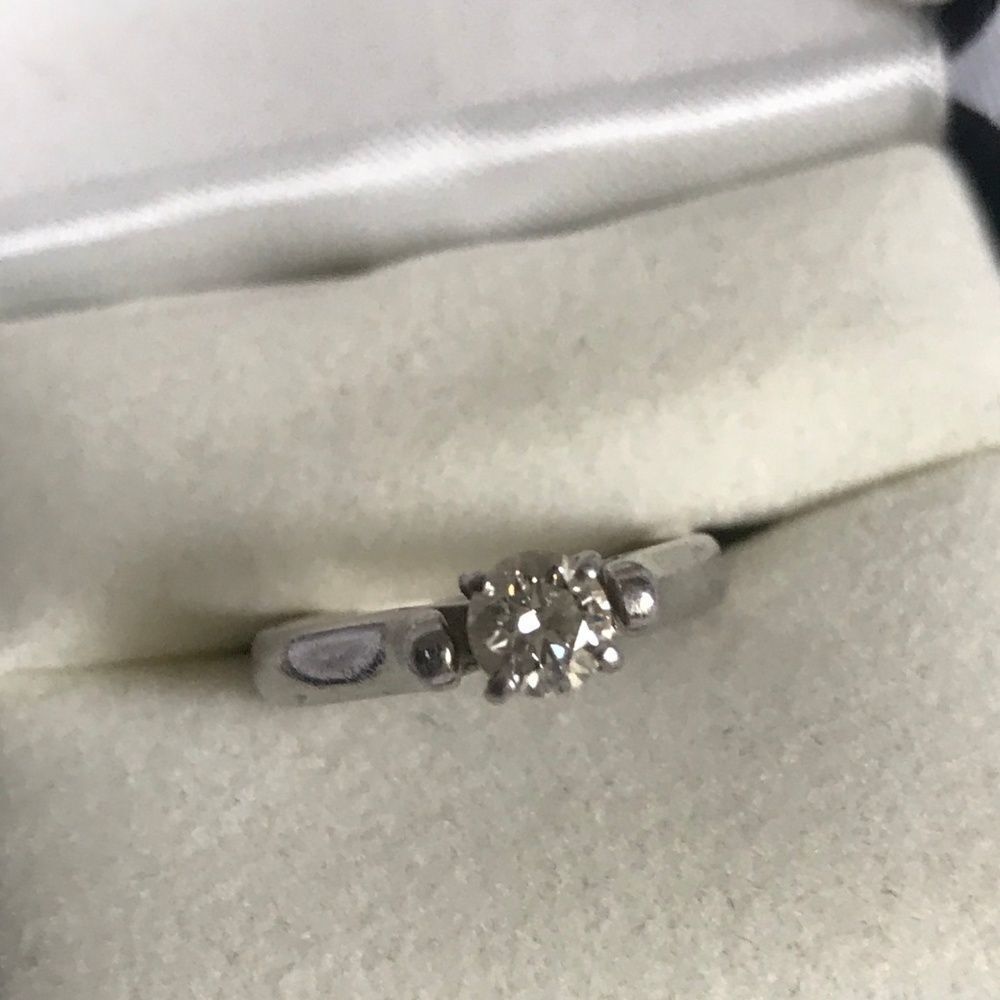 Kay Jewelers Diamond Ring .47 ct VS (I) Near Colorles G Ideal Cut Platinum Ring7